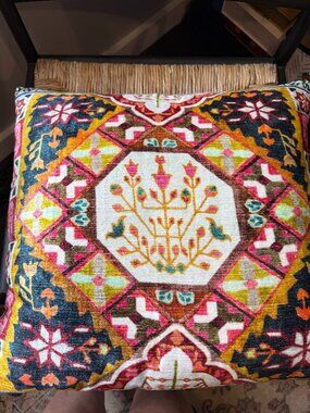 Anthropologie Global Velvet Pillow